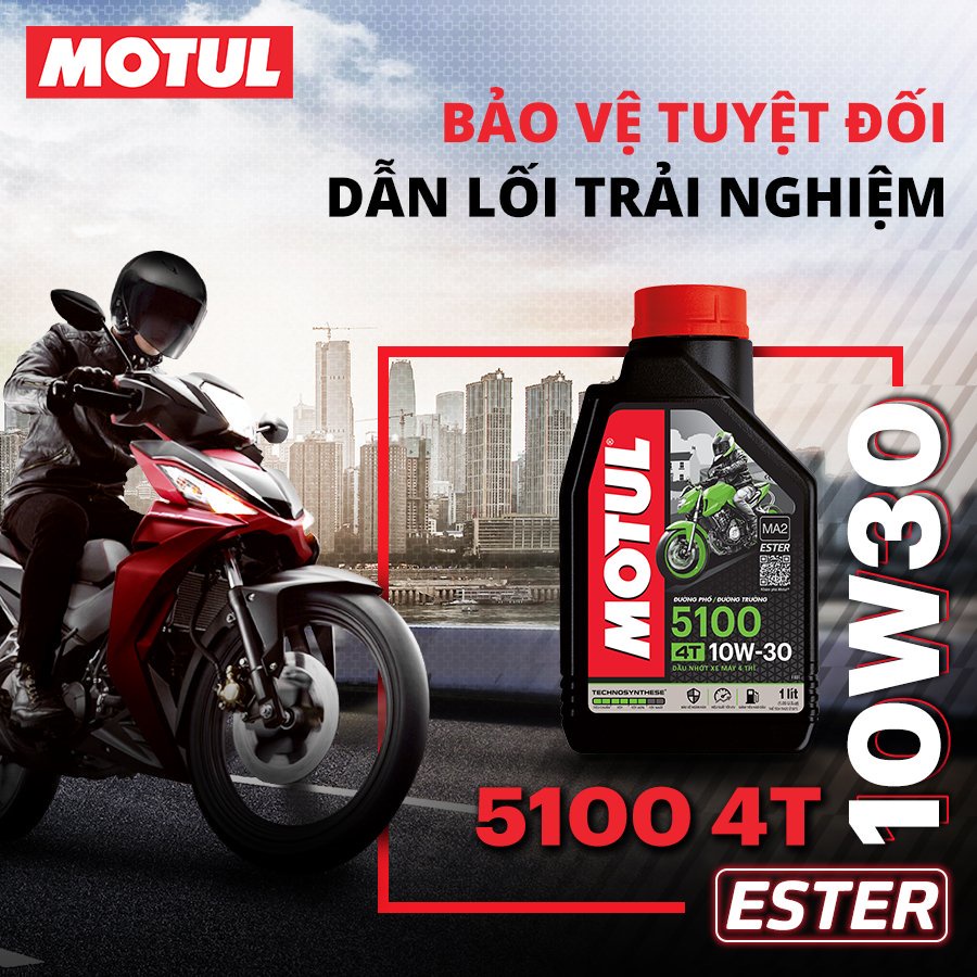 Dầu nhớt xe máy MOTUL 5100 4T 10W30 1L