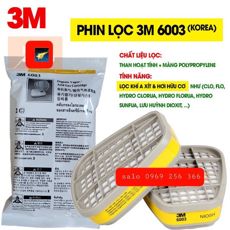 MẶT NẠ PHÒNG ĐỘC 3M 6800 + 6006 CHÍNH HÃNG