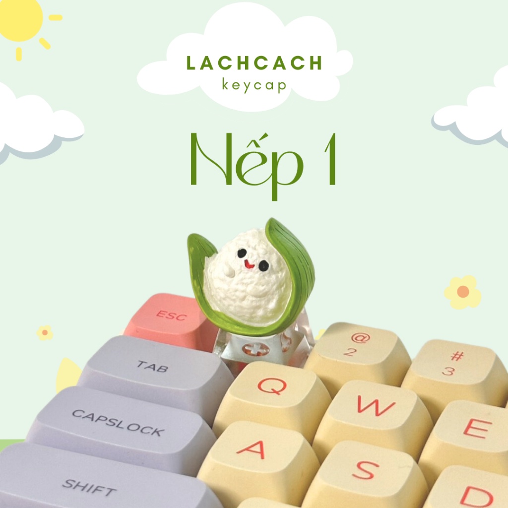 Keycap Bánh Nếp | Keycap Bàn Phím Cơ | Phụ Kiện Bàn Phím Cơ
