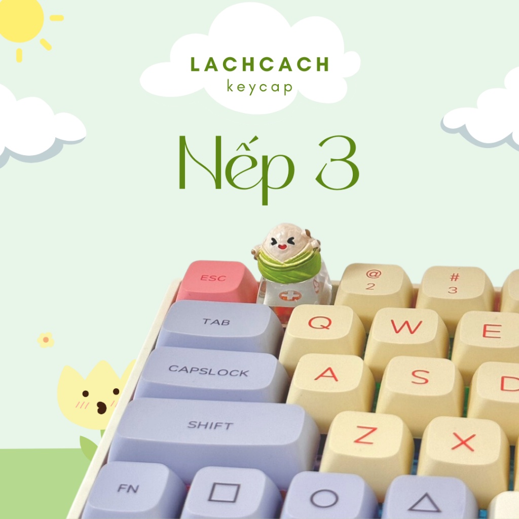 Keycap Bánh Nếp | Keycap Bàn Phím Cơ | Phụ Kiện Bàn Phím Cơ