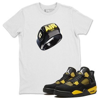 Áo Diamond Ring Unisex Crew Neck Sneaker Match 4s Thunder