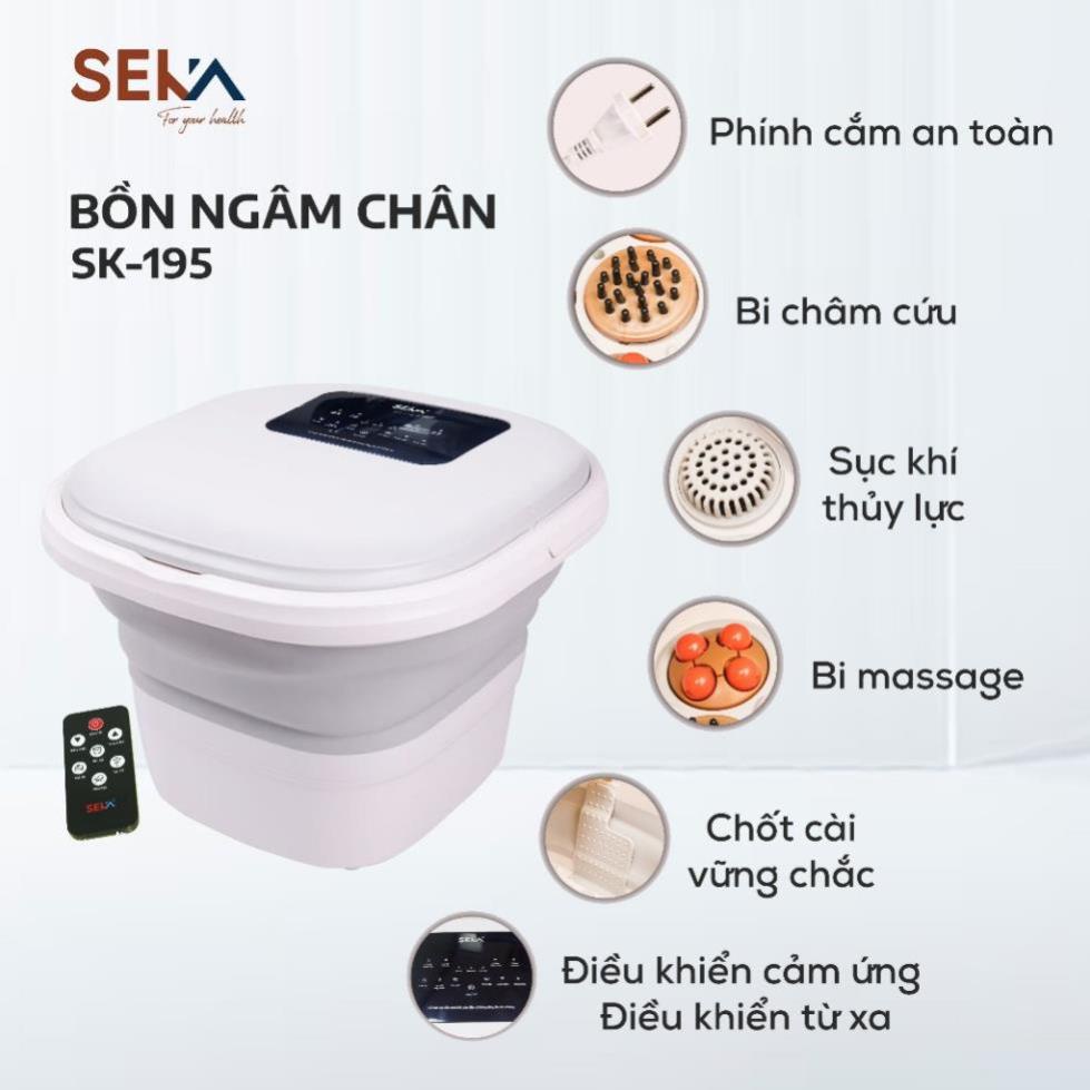 Bồn Ngâm Chân Massage Hồng Ngoại SEKA Gập Gọn Dung Tích 10L BH 12 tháng