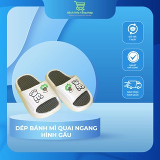 Dép Bánh Mì Quai Ngang Hình Gấu Dễ Thương Cho Bé Gái & Trai | Đúc Nguyên Khối Siêu Bền Mẫu HOT 2022
