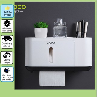 Hộp giấy vệ sinh ecoco E1908, kệ để giấy vệ sinh dán tường