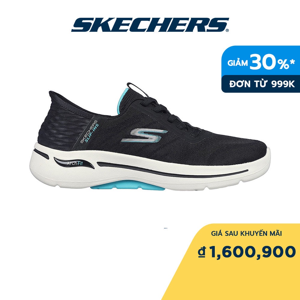 Skechers Nữ Giày Thể Thao Đi Bộ Slip-Ins GOwalk Arch Fit Walking - 124884-BKTQ