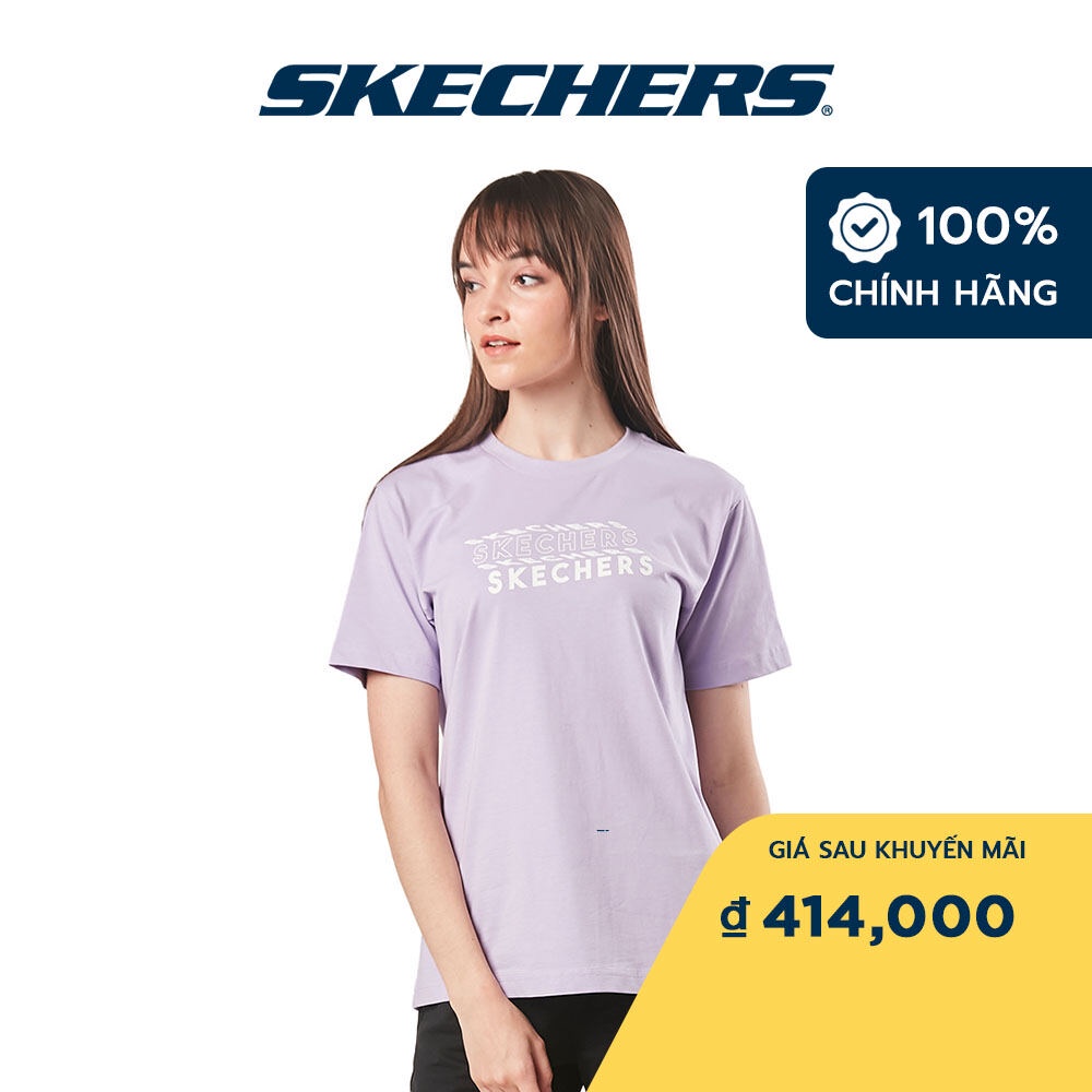 Skechers Nữ Áo Thun Tay Ngắn Tập Gym, Thường Ngày, Đi Học, Đi Làm - SL22Q4W304-00EW