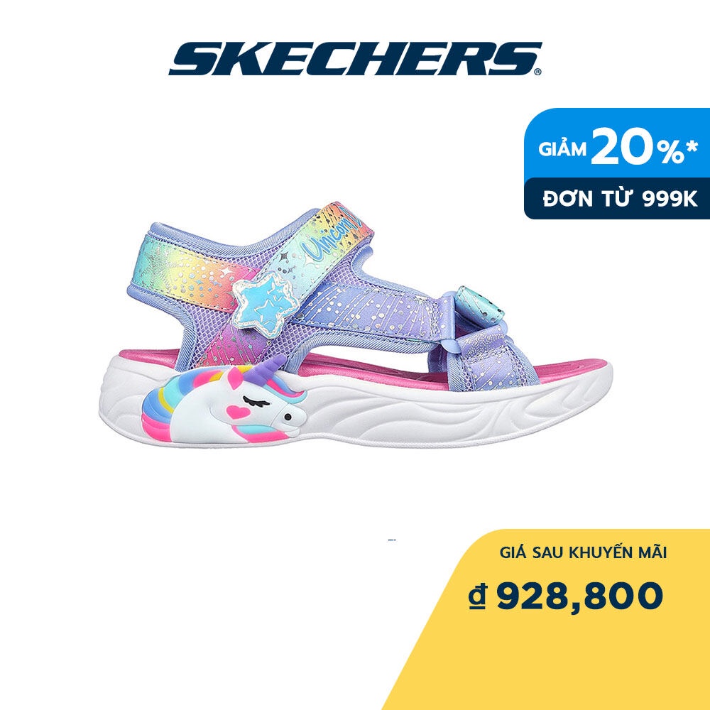 Skechers Bé Gái Dép Xăng Đan Thường Ngày S-Lights Unicorn Dreams Majestic Bliss - 302682L-BLMT