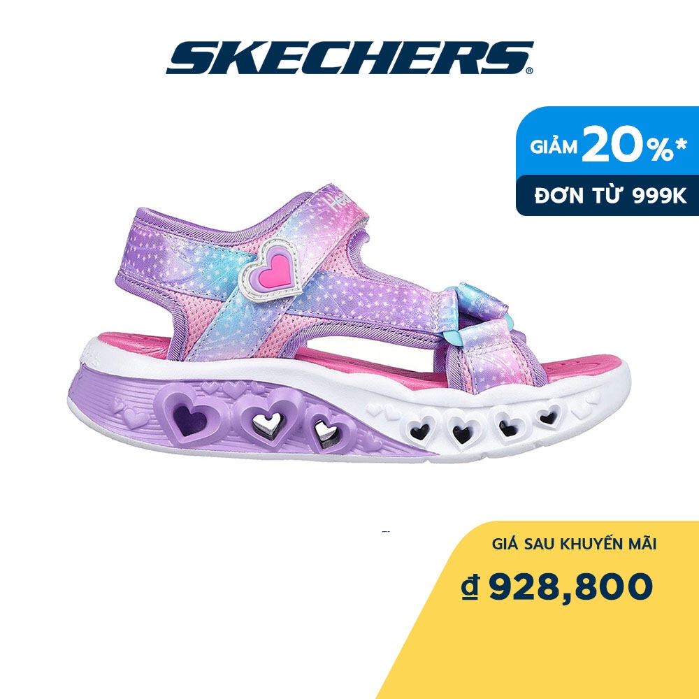 Skechers Bé Gái Xăng Đan Thường Ngày, Đi Học Flutter Hearts - 303105L-PKMT