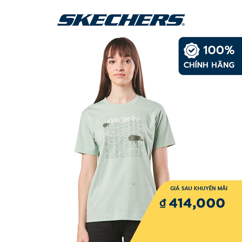Skechers Nữ Áo Thun Tay Ngắn Tập Gym, Thường Ngày, Đi Học, Đi Làm - SL22Q4W303-LOFT