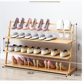 Kệ tủ giày dép gỗ tre tự nhiên 3 tầng, tủ giày, kích thước 50, 70, 90 cm