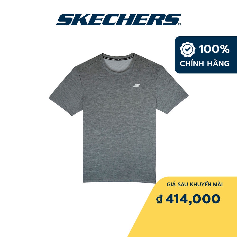 Skechers Nam Áo Thun Tay Ngắn Chạy Bộ Thường Ngày Performance Running - SP22Q4M435-CHAR