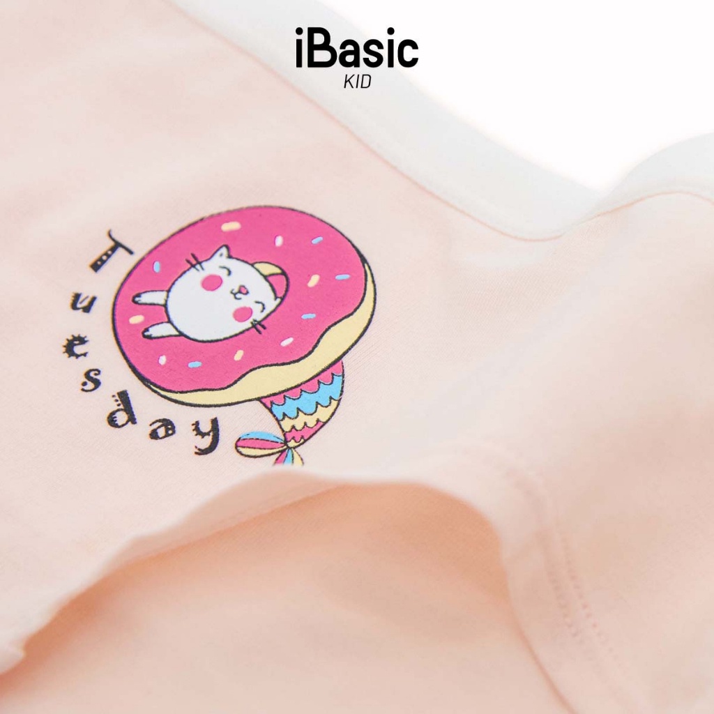 Hộp 7 quần lót bé gái cotton hipster iBasic PANG005-1