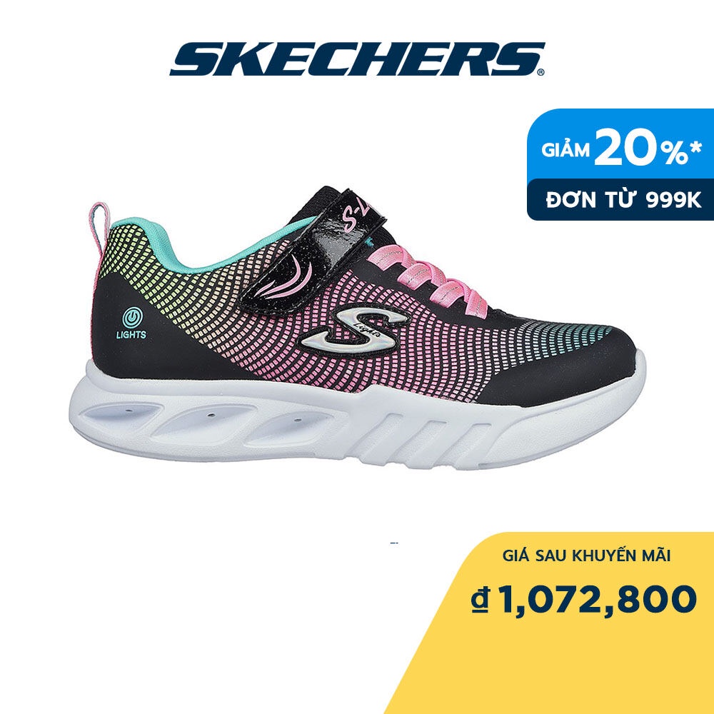Skechers Bé Gái Giày Thể Thao Thường Ngày, Đi Học S-Lights Flicker Flash - 303700L-BKMT