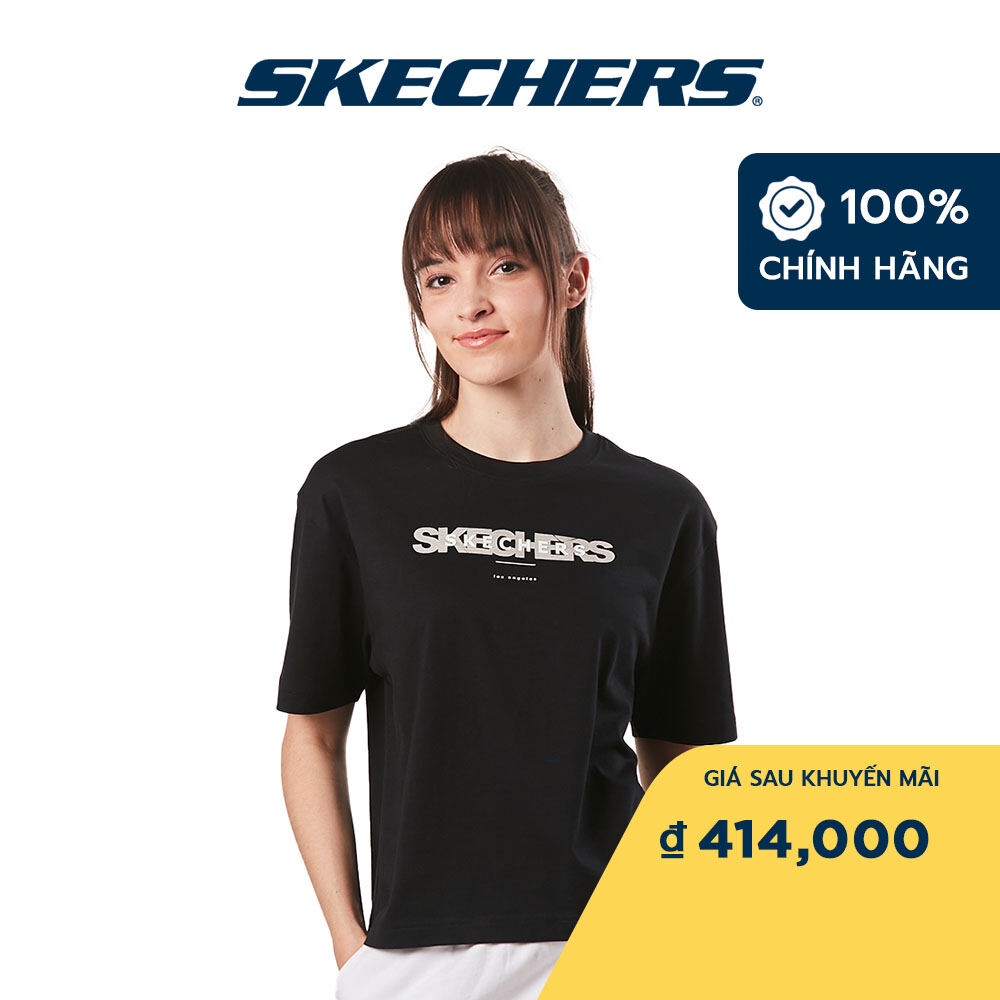 Skechers Nữ Áo Thun Tay Ngắn Tập Gym, Thường Ngày, Đi Học, Đi Làm - SL22Q4W295-002K