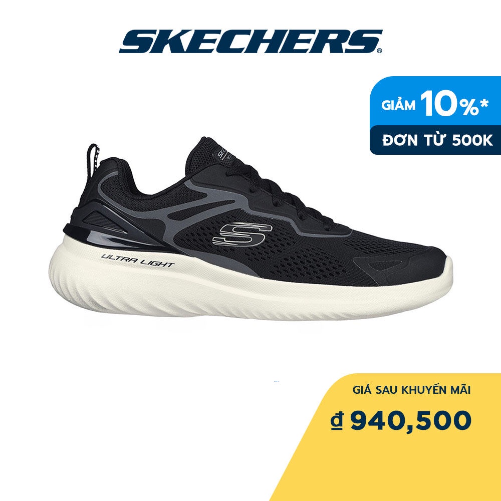 Skechers Nam Giày Thể Thao Giặt Máy Được, Tập Gym, Đi Học, Đi Làm Sport Bounder 2.0 Air-Cooled Memory Foam - 232674-BKGY