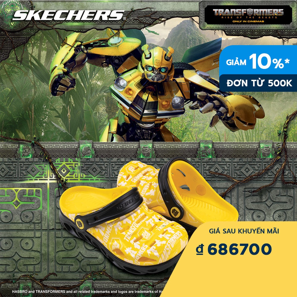 Skechers Bé Trai Giày Thể Thao Thường Ngày, Đi Học Transformers Foamies Hypno-Splash - 407106L-YLMT