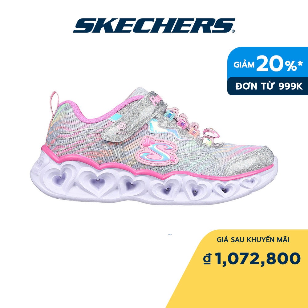 Skechers Bé Gái Giày Thể Thao Thường Ngày, Đi Học S-Lights Heart Lights - 302316L-SMLT