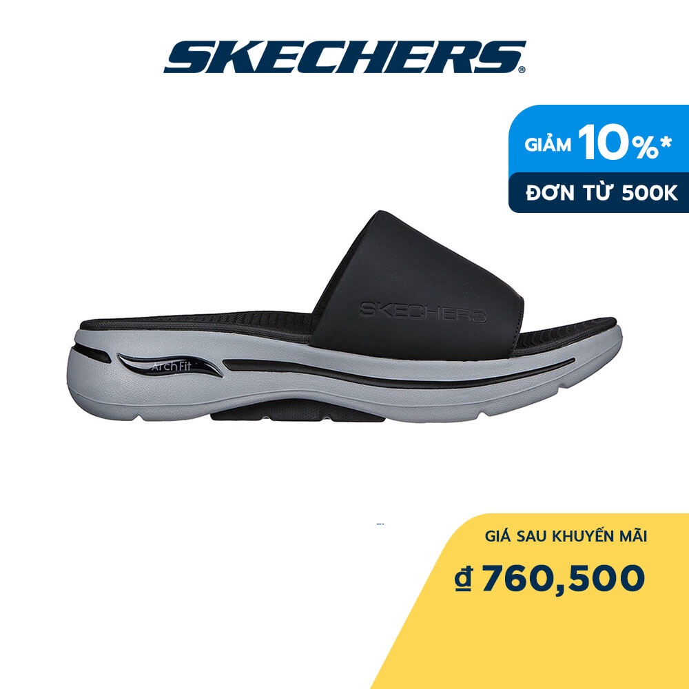Skechers Nam Dép Quai Ngang Đi Bộ On-The-GO GOwalk Arch Fit Walking - 229061-BKGY (Skechers_Live)