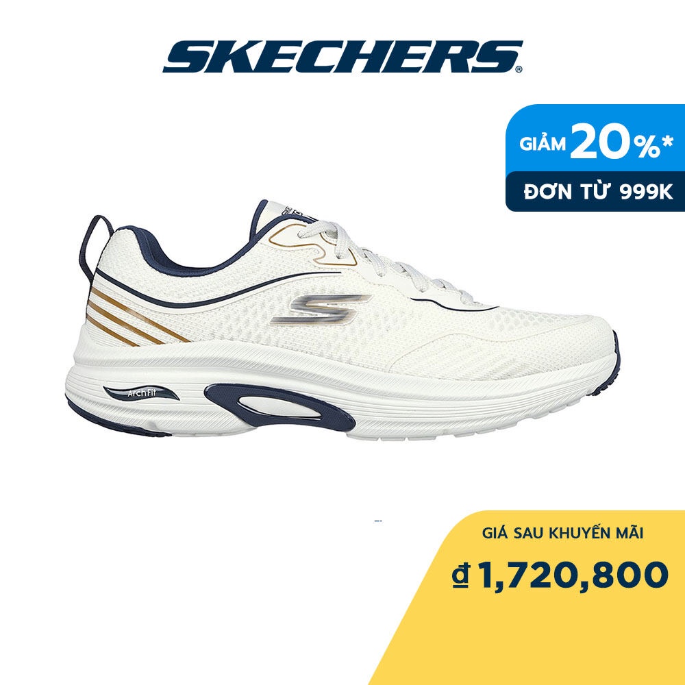 Skechers Nam Giày Thể Thao Chạy Bộ Tập Gym, Đi Học, Đi Làm GOrun Arch Fit Running - 220627-WHT