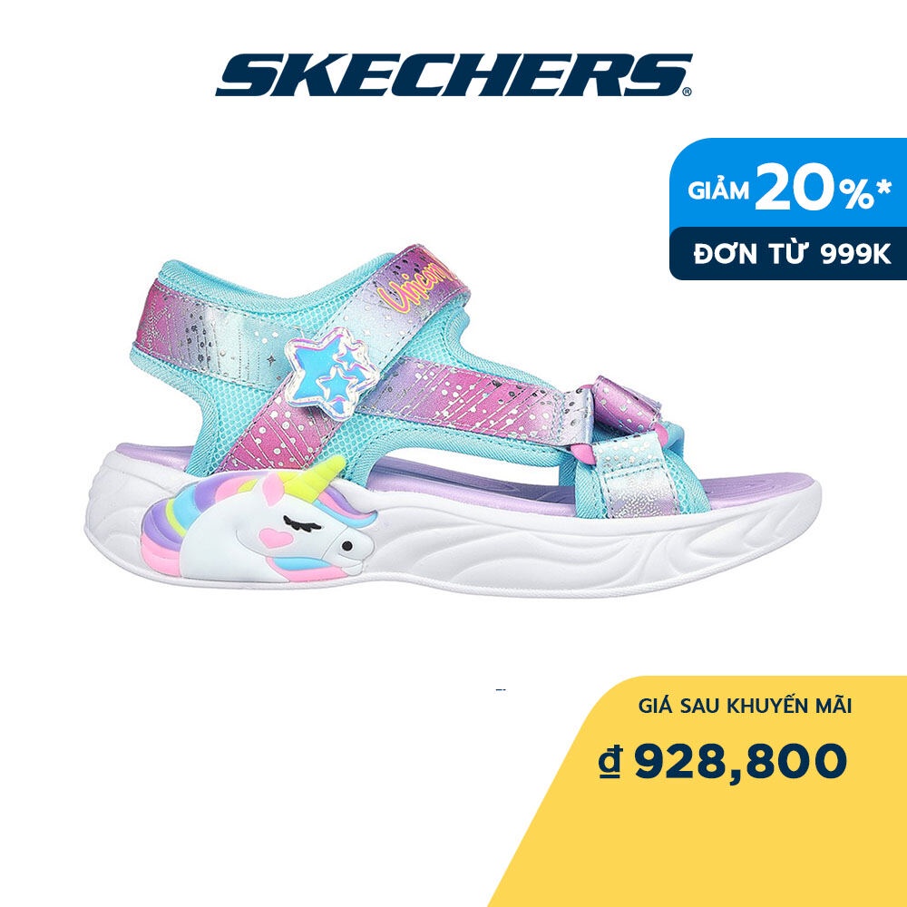 Skechers Bé Gái Xăng Đan Thường Ngày, Đi Học S-Lights Unicorn Dreams Explorer - 302682L-PRMT