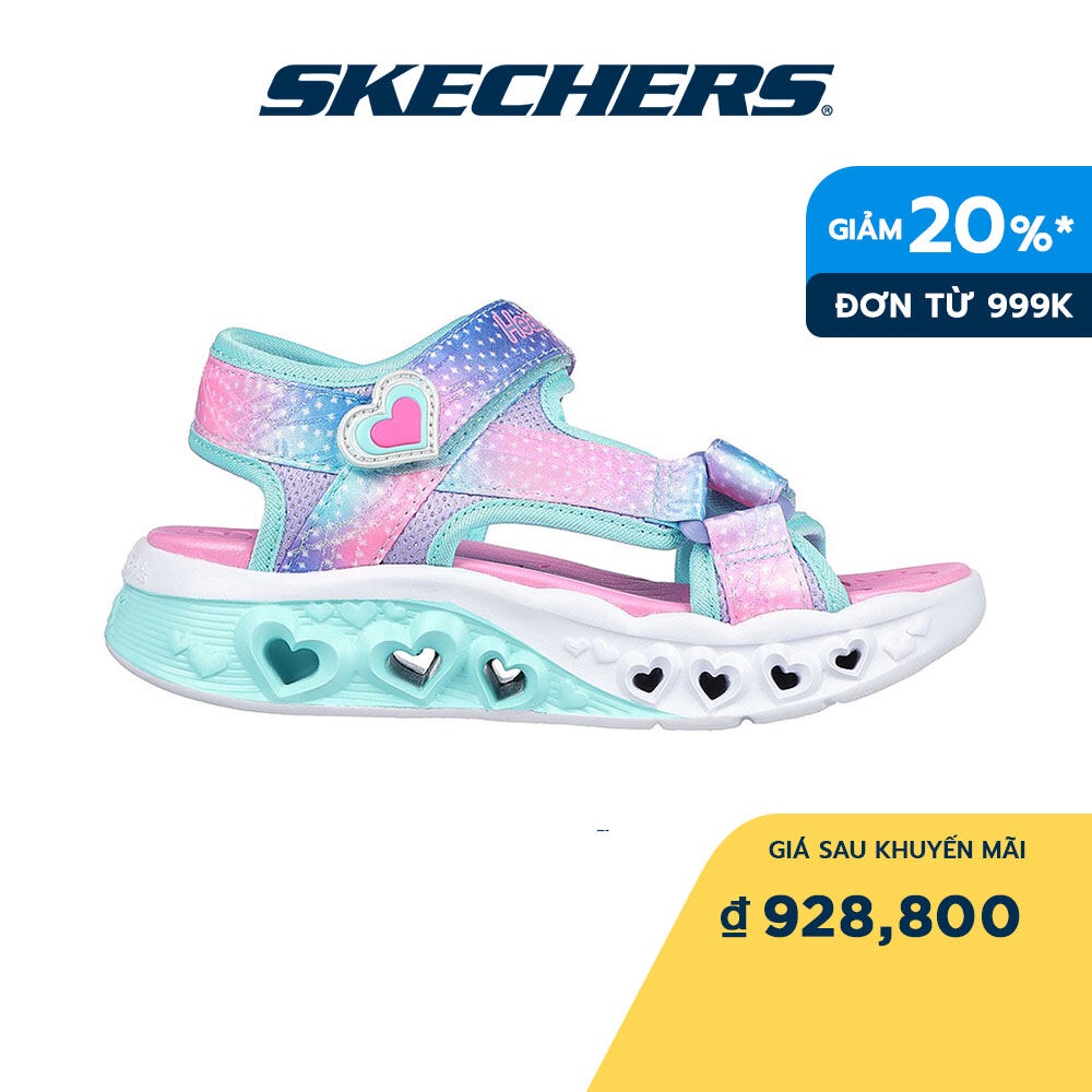 Skechers Bé Gái Xăng Đan Thường Ngày, Đi Học Flutter Hearts - 303105L-TQMT