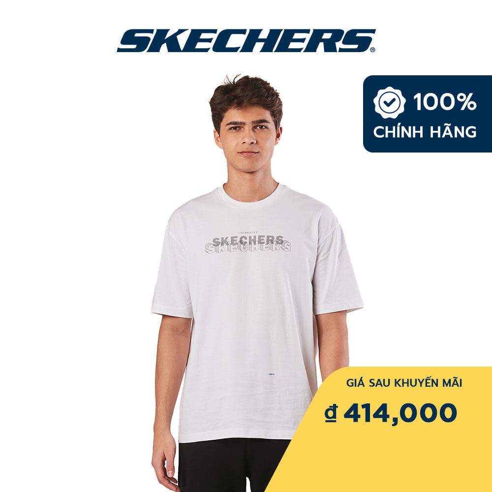 Skechers Unisex Áo Thun Tay Ngắn Tập Gym, Thường Ngày, Đi Học, Đi Làm - SL22Q4M298-0019