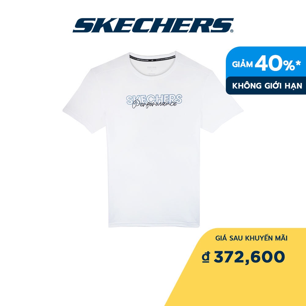 Skechers Nam Áo Thun Tay Ngắn Tập Gym, Đi Học, Đi Làm Recharge Collection Performance - SP123M030-00GK