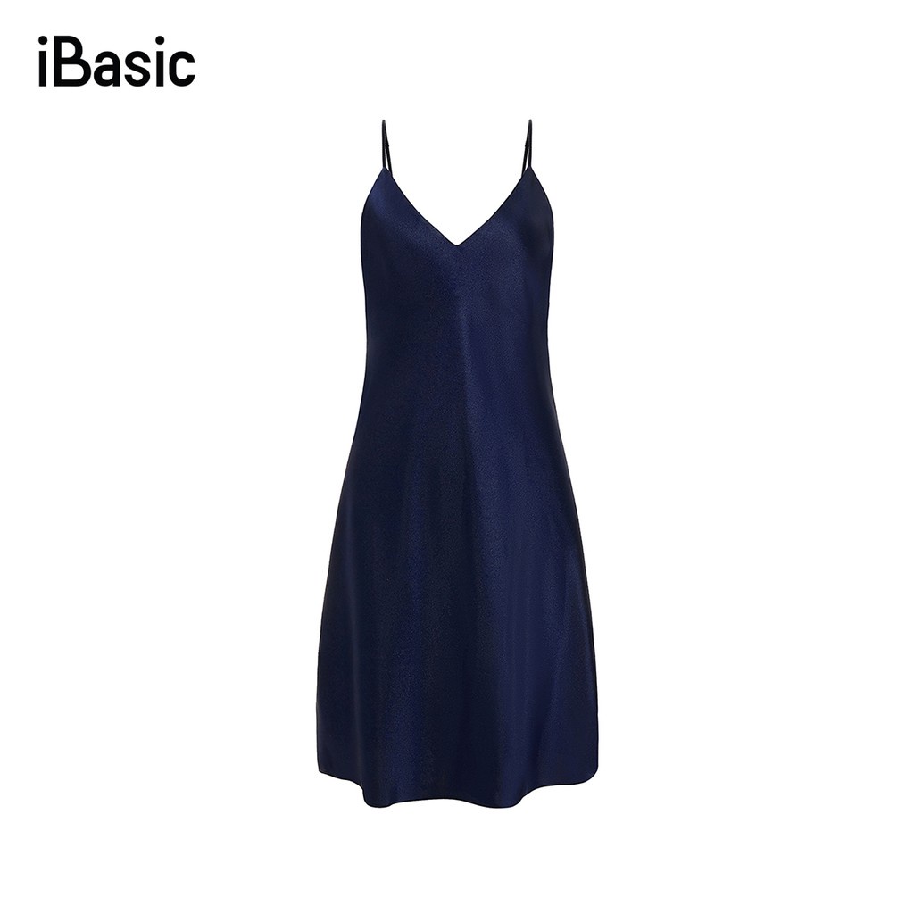 Đầm ngủ nữ satin hai dây iBasic SW027