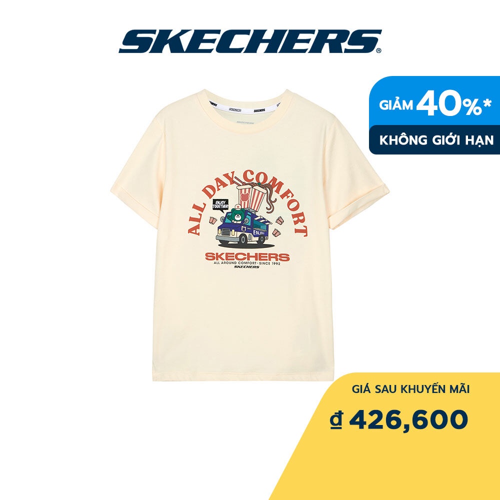 Skechers Bé Trai Áo Thun Tay Ngắn Thường Ngày L.A. Hiking - L223B011-02SB