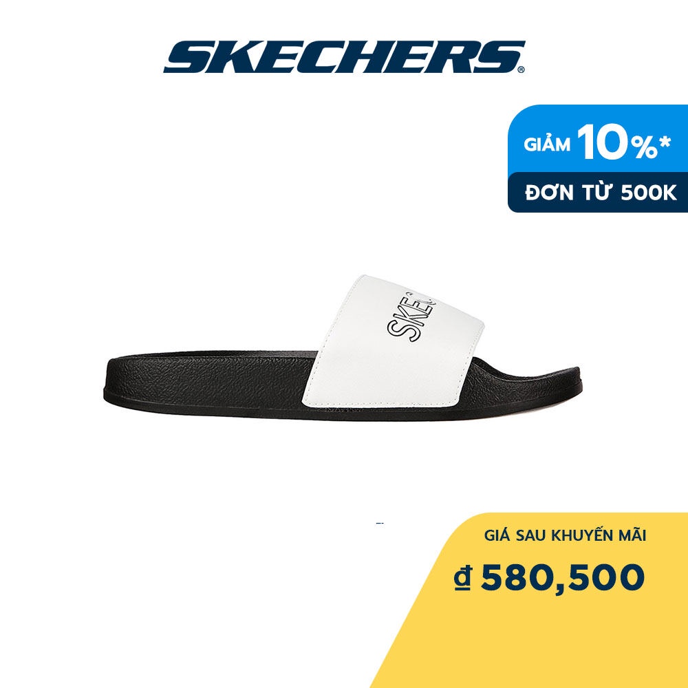 Skechers Nữ Dép Quai Ngang Cali Pop Ups Right Time Hanger Optional, Luxe Foam, Vegan - 119252-WBK