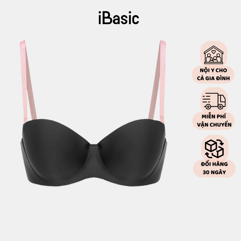 Áo ngực có gọng trơn iBasic BLACK & PINK