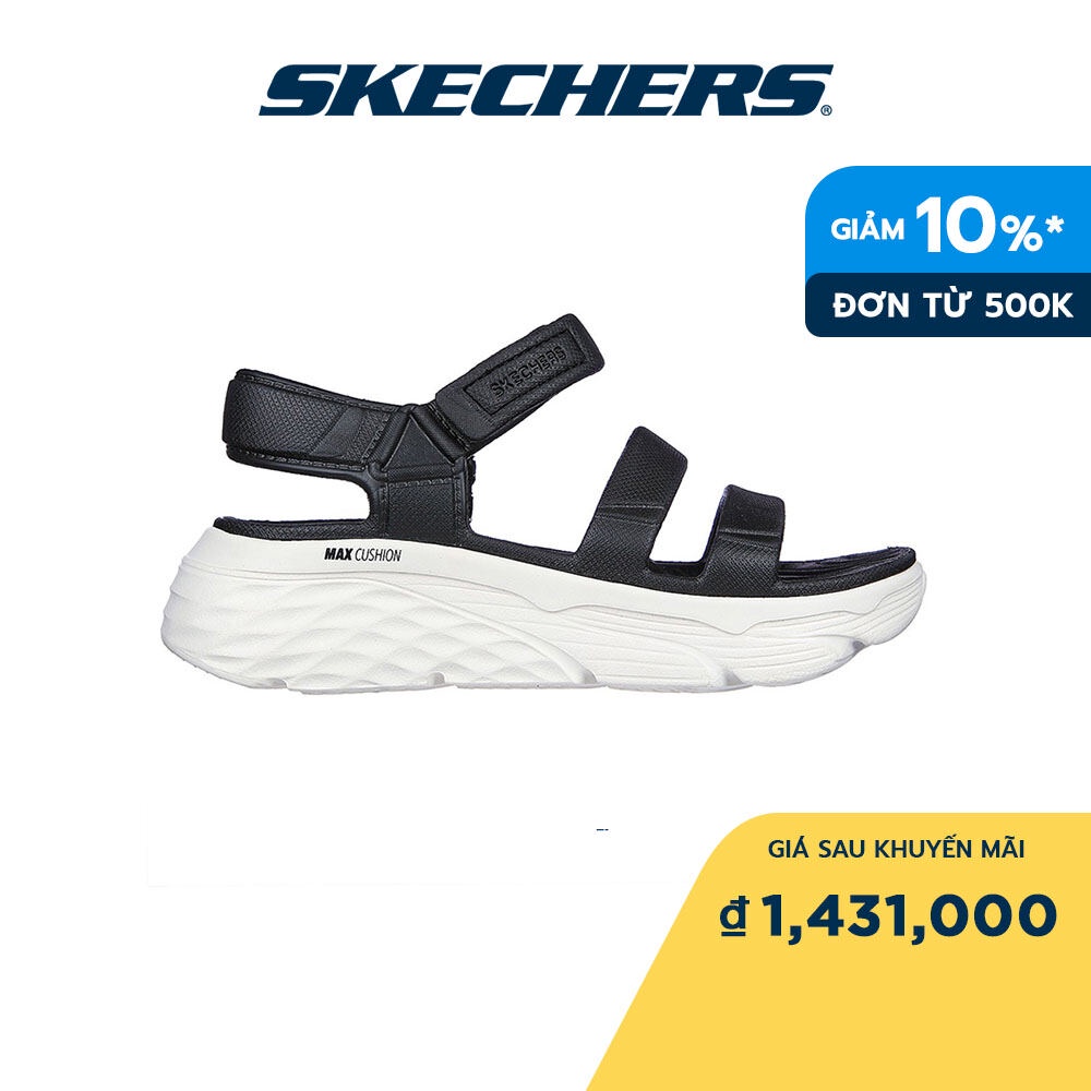 Skechers Nữ Xăng Đan Max Cushioning Foamies - 111126-BKW