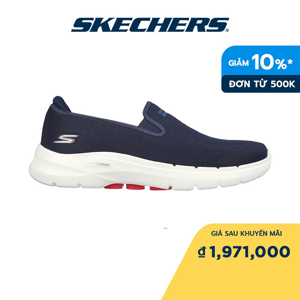 Skechers Nam Giày Thể Thao Đi Bộ GOwalk 6 Walking Air-Cooled Goga Mat - 216280-NVRD