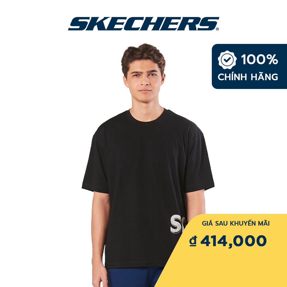 Skechers Nam Áo Thun Tay Ngắn Tập Gym, Thường Ngày, Đi Học, Đi Làm - SL22Q4M291-002K