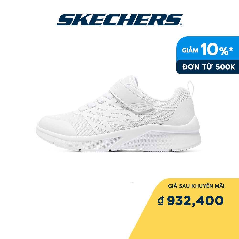 Skechers Bé Gái Giày Thể Thao Giặt Máy Được Microspec Never Late Back to School, Machine Washable - 302617L-WHT