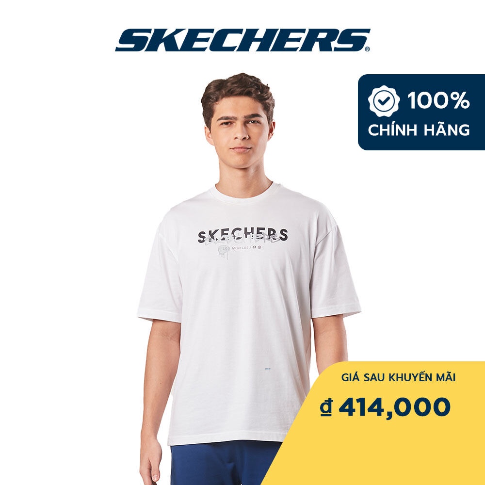 Skechers Unisex Áo Thun Tay Ngắn Tập Gym, Thường Ngày, Đi Học, Đi Làm - SL22Q4M301-0019