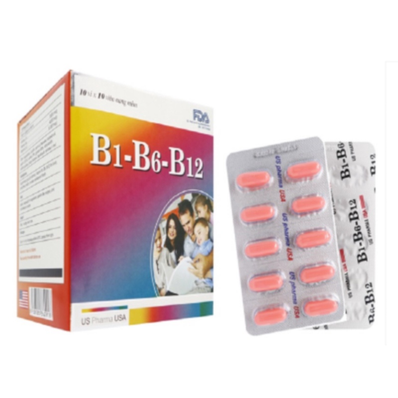 Vitamin 3B B1-B6-B12 Hộp 100 viên USP - Châu Ngân Pharma - Sản phẩm chính hãng