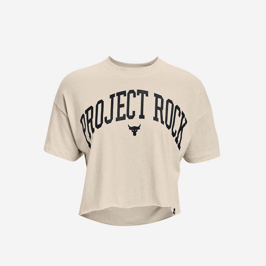 Áo thun thể thao nữ Under Armour Project Rock Training - 1373594-110