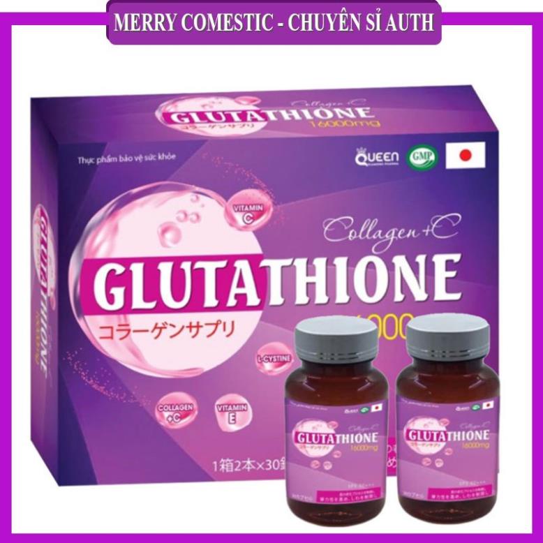 Glutathione 16000mg [GIÁ SỈ CHÍNH HÃNG] viên uống trắng da, mờ nám, giảm thâm, nâng tone collagen+C,