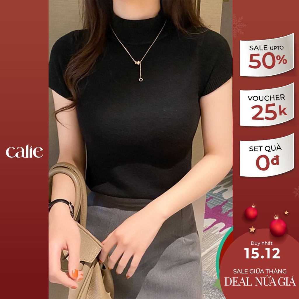 Áo len nữ cọc tay cố cao 3 phân CALIE AL130