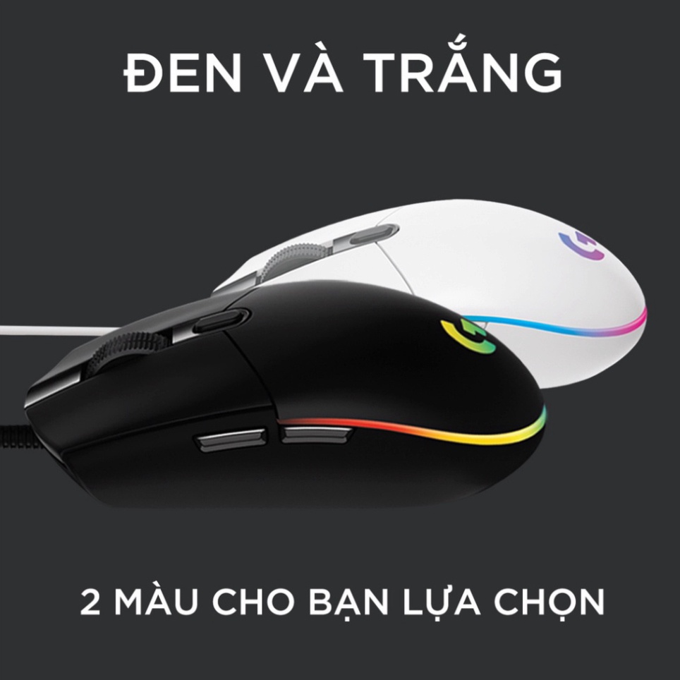 Chuột game có dây Logitech G102 Lightsync - Tùy chỉnh RGB, 6 nút lập trình, nhẹ | BigBuy360 - bigbuy360.vn