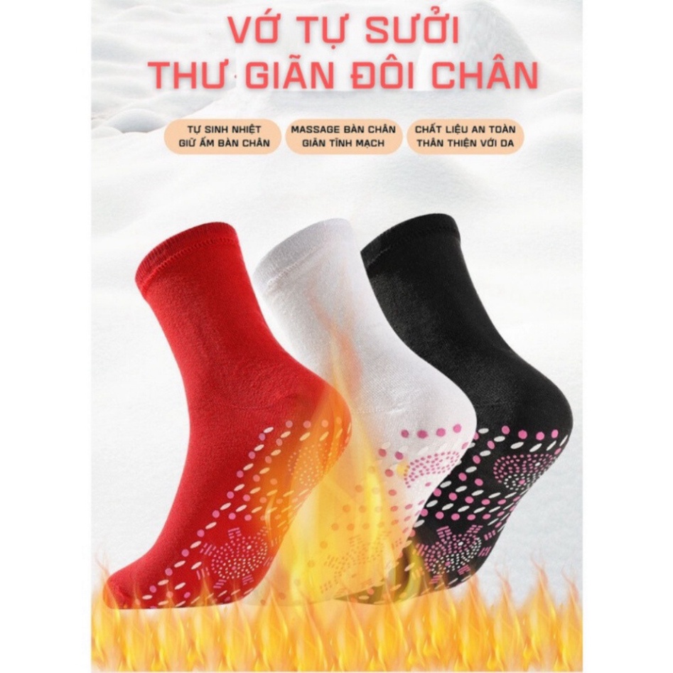 Vớ Tự Sưởi - Tất Tự Sưởi, Công Nghệ Mới Tự Làm Ấm, Giảm Mỏi Chân, Đau Nhức, Giúp Chân Khô, Ngăn Mùi Hôi, An Toàn Cho Da