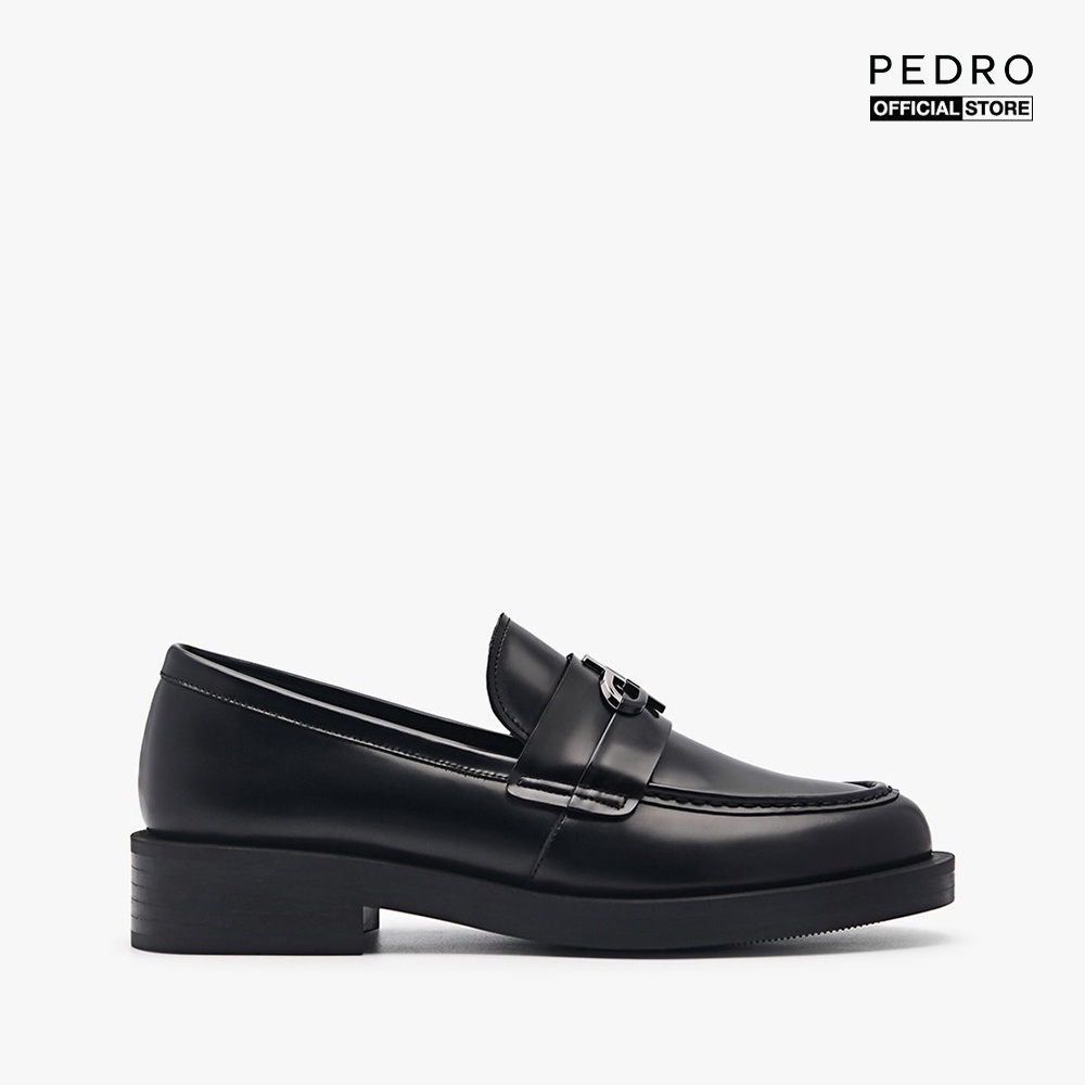 PEDRO - Giày lười nữ đế thấp mũi tròn Icon Leather Loafers PW1-66600007-01