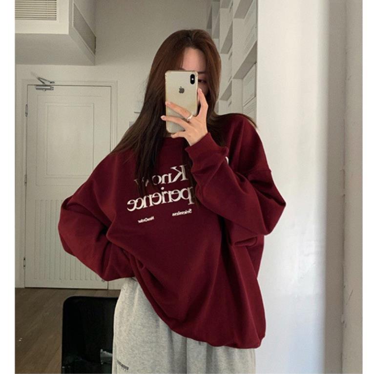 Áo sweater nỉ bông in chữ SwtCantKnow A25 ok abc xinh oki aa