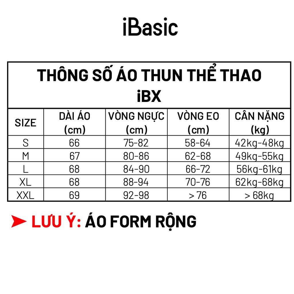 Áo thun unisex thể thao tay ngắn iBasic IBX041