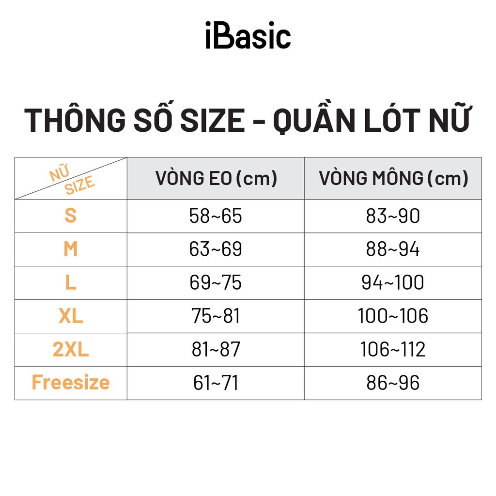 Combo 3 quần lót nữ mặc váy không đường may bonding iBasic V187