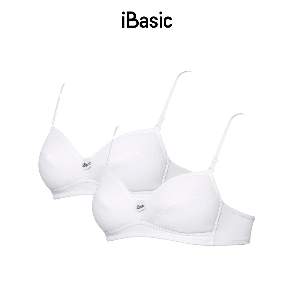 Pack 2 áo ngực không gọng không mút đệm cotton everyday iBasic BRAY035