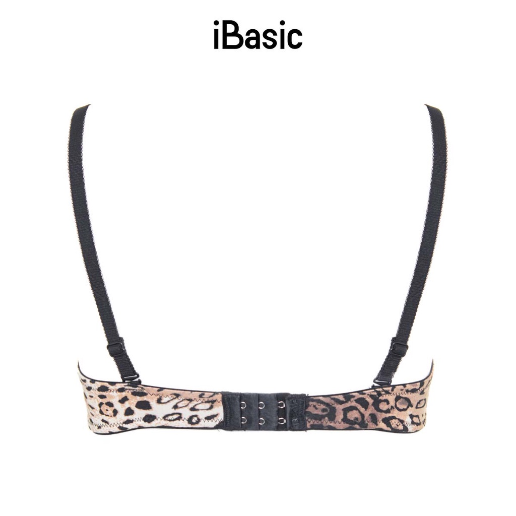Áo ngực có gọng mút vừa cup demi hoạ tiết iBasic BRAW150