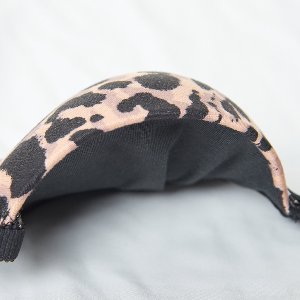 Áo ngực có gọng mút vừa cup demi hoạ tiết iBasic BRAW150