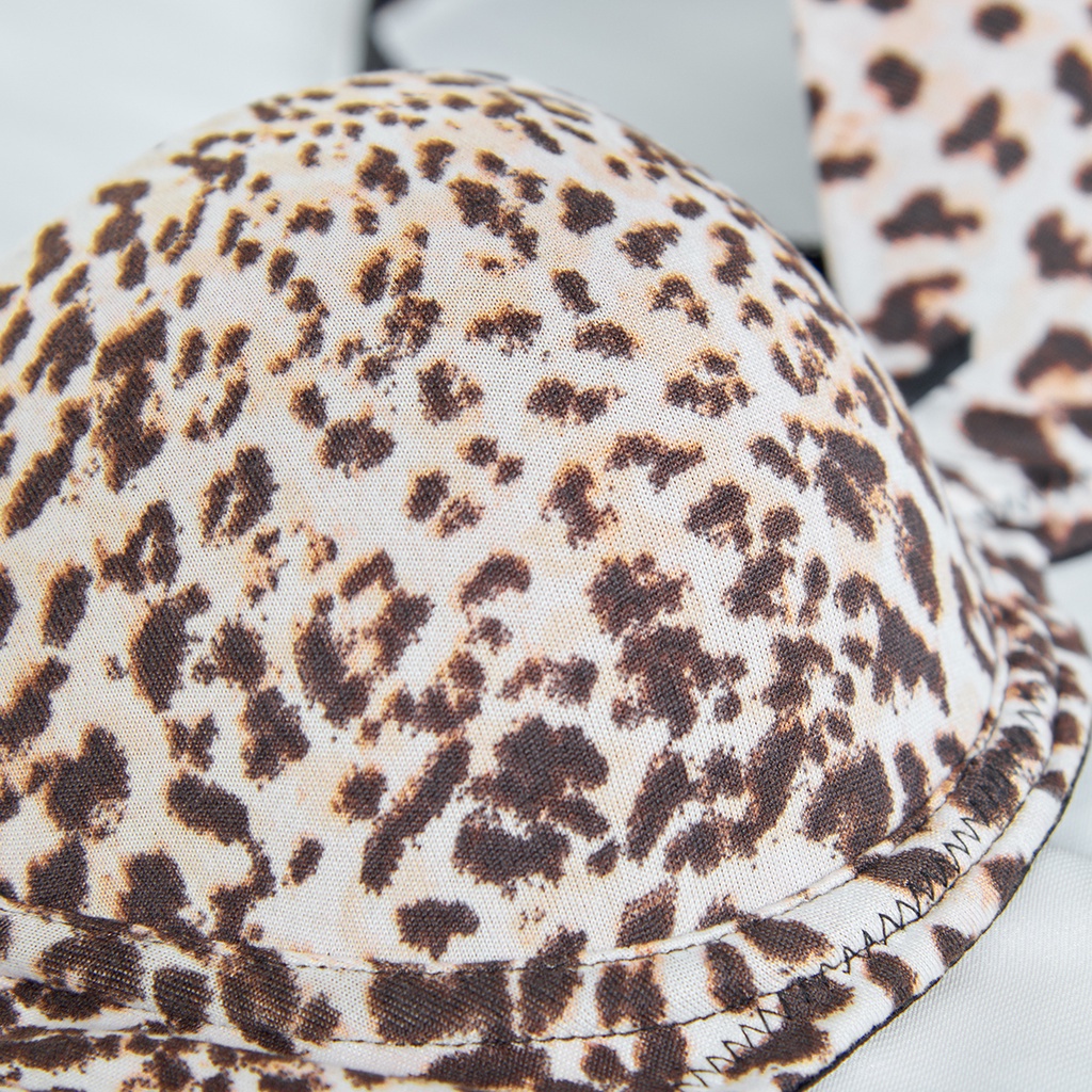 Áo ngực có gọng mút vừa cup demi hoạ tiết iBasic BRAW150